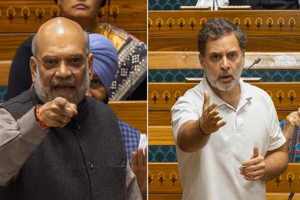 Amit Shah vs Opposition on ‘First Vote Chori’: Parliament Erupts in a Fierce Showdown While India Battles Real Crisis 1 Amit Shah speaking in Parliament during the first vote chori clash