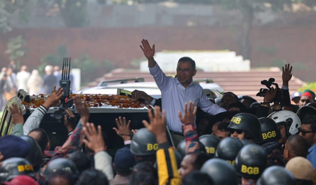 BNP's Tarique Rahman Returns: Border Security Tightened as Two Indians Detained 1 Tarique Rahman addressing supporters