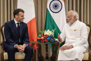 Home 1 Macron meets PM Modi in Mumbai for Rafale and defence talks