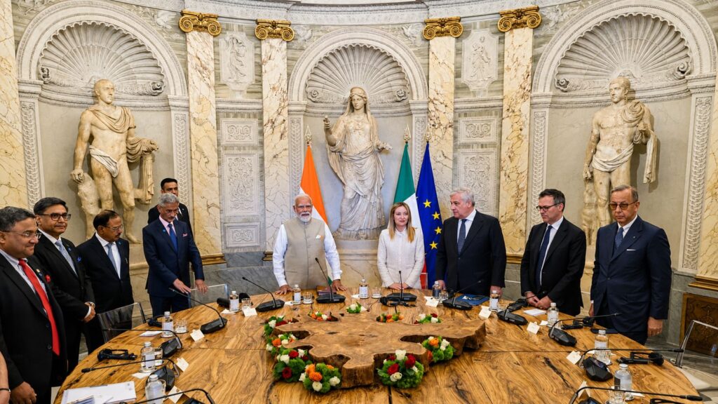 Modi-Meloni Talks Signal Powerful New Phase in India-Italy Relations 1 PM Modi with Italy PM Giorgia Meloni during Rome summit talks