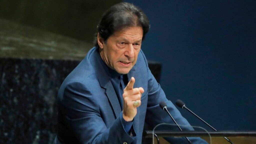Leaked Pakistan Cipher Reignites Imran Khan Ouster Controversy Amid US Pressure Claims 1 Imran Khan speaking during controversy over leaked Pakistan cipher documents