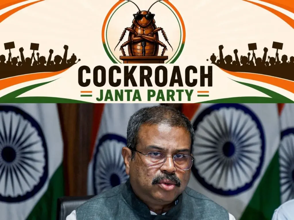 “This Is Not Just a Meme Page Anymore”: Cockroach Janata Party Escalates NEET Row, Demands Dharmendra Pradhan’s Exit 2 Abhijeet Dipke during Cockroach Janata Party NEET campaign