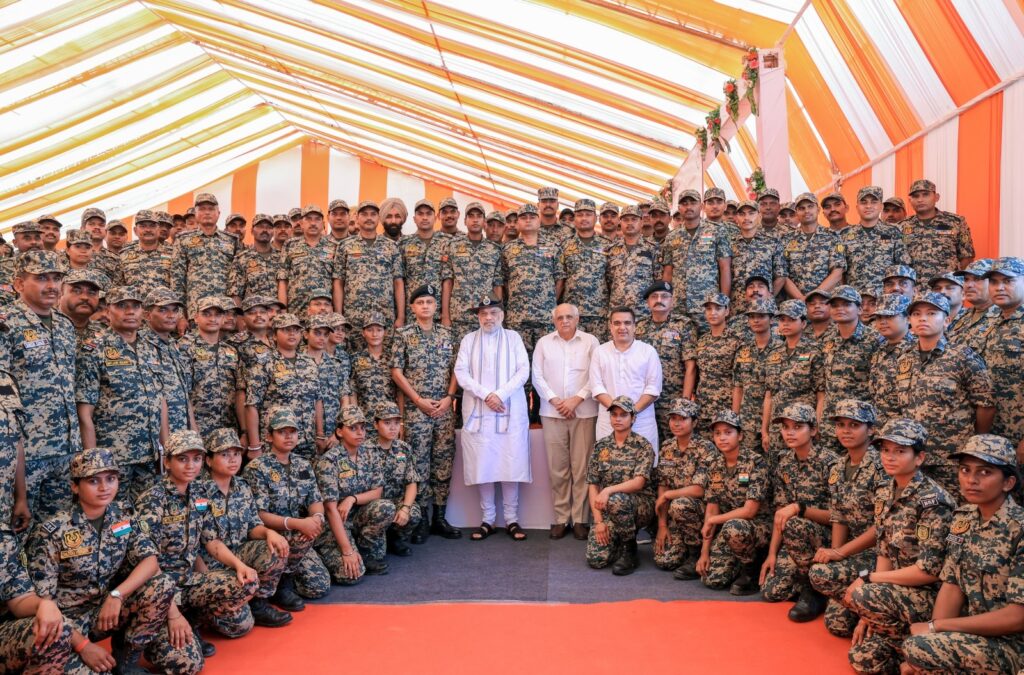 Amit Shah Inaugurates BSF Outposts In Gujarat, Strengthens Border Security At Harami Nala 1 Amit Shah with BSF at Harami Nala