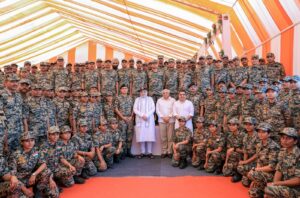 Home 7 Amit Shah with BSF at Harami Nala