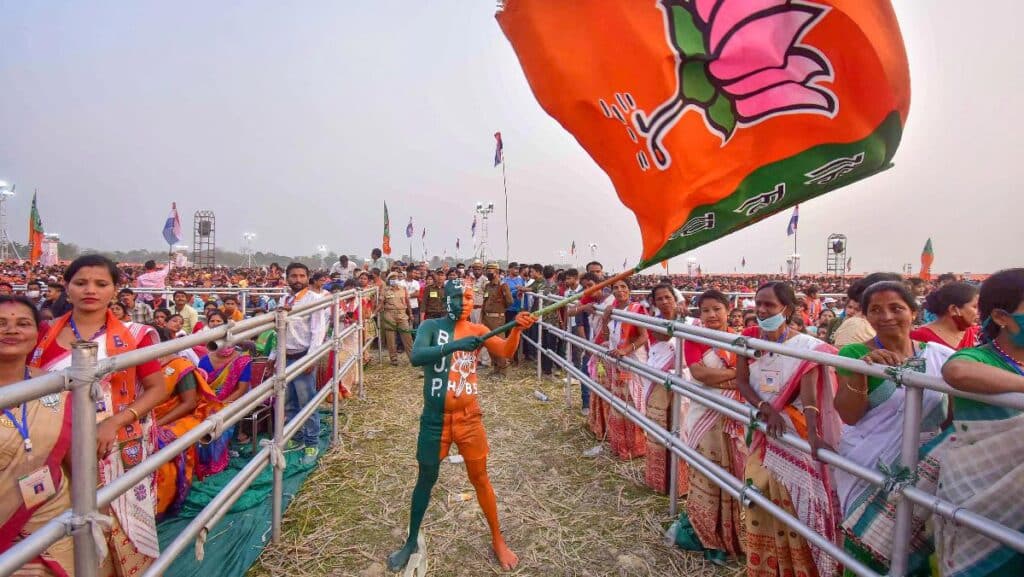 BJP Ahead of Assam Counting Day as Guwahati Office Prepares for Victory Celebration 1 BJP office in Guwahati prepares for Assam counting day victory celebration