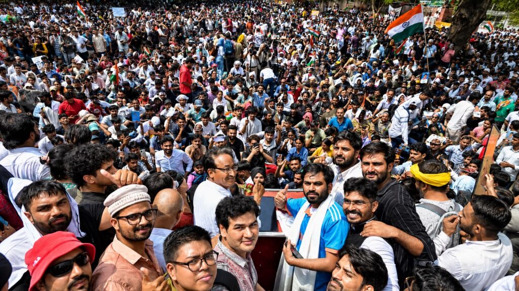 CJP to Mobilize Across India Before Returning to Delhi; June 13 Deadline Set for Dharmendra Pradhan's Resignation 1 CJP protest in India over NEET UG 2026 paper leak