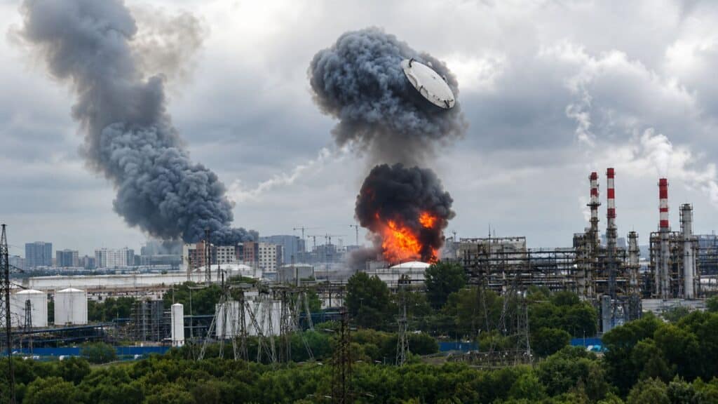 Ukraine Launches 1,000-Drone Assault on Russia, Hits Moscow Oil Refinery in Biggest Strike Since War Began 1 Ukraine drones hit Moscow oil refinery