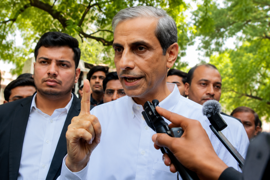 “We Will Not Spare Them”: Senior Advocate Mehmood Pracha Blasts Delhi Police Over Brutal Crackdown at Jantar Mantar Protests 1 Police at Jantar Mantar as Senior Advocate Mehmood Pracha addresses the media during the Delhi protest.