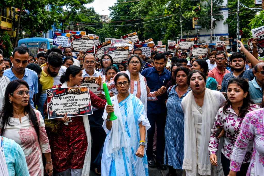West Bengal: Three Arrested as Baruipur Rape-Murder Case Triggers Political Storm 1 Protest in Baruipur, West Bengal after girl child rape-murder.